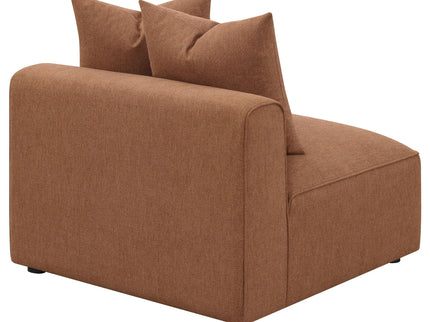 Colleen - Armless Chair With Pillows - Terracotta