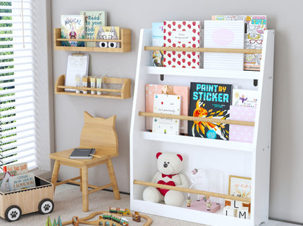 3 Tier Book Shelf, Compact Storage For Bedrooms