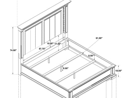 LED Light Panel Bed With Traditional Design