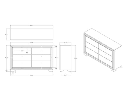 Chloe - Dresser - Gemstone Silver