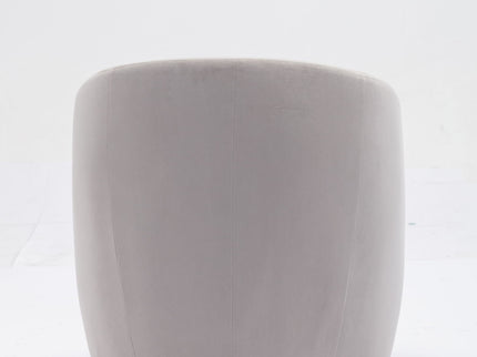 Swivel Accent Armchair Barrel Chair With Powder Coating Metal Ring