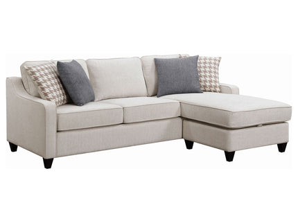 Isla - L-Shaped Sectional Sofa With Pillows - Beige