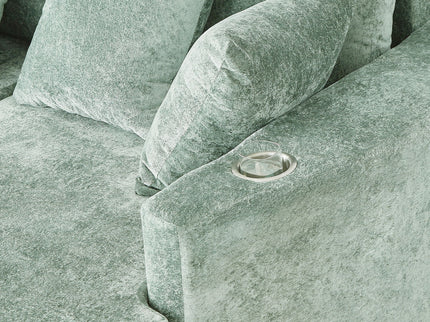 Boneless Design Upholstered Sofa Bed With Cup Holders