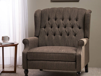 Dunham - Contemporary Fabric Tufted Oversized Pushback Recliner