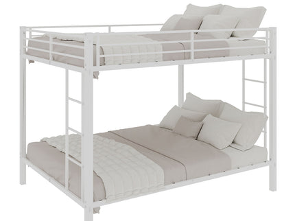 Bunk Bed For Kids, Convertible Frame With Ladders & Guardrail