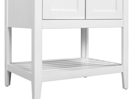 Modern Bathroom Vanity With Sink And Open Shelf