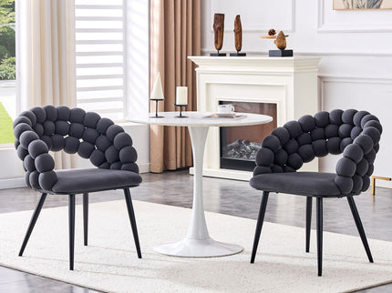 Puffy Bubble, Ball Chain Chairs For Dining Room (Set of 2)