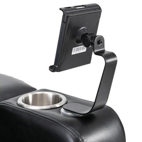 Premium Power Recliner & Storage Arms, Cupholders, Swivel Tray Table And Cell Phone Stand - Black