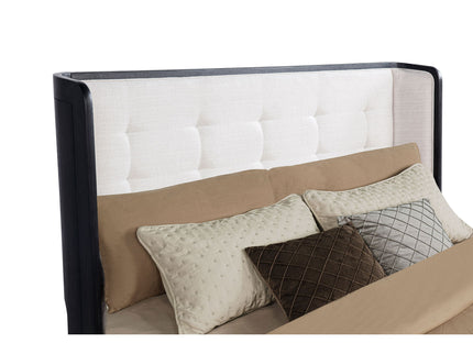 Bangor - Wingback Bed With Upholstered Headboard