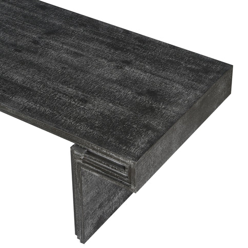 American Vintage Industrial Coffee Table, Double Tier Design