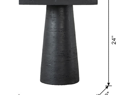 Square Side Table With Pedestal Base