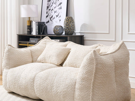 Comfortable Dual Beanbag Chair With High Resilience Foam Core For 2 People