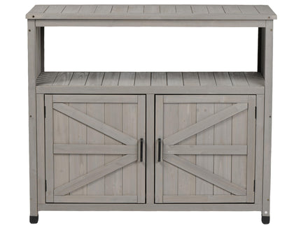 Patio Bar Table Set With Storage