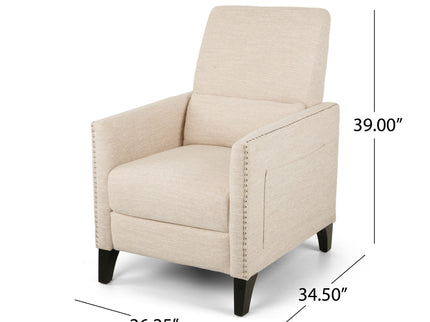 Kiersten - Contemporary Fabric Pushback Recliner