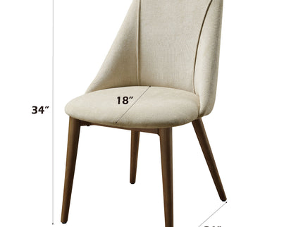 Willene - Polished Microfiber Side Chair (Set of 2) - Beige