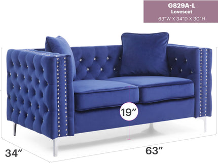Elegant Track Arm Loveseat