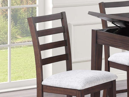Ladder Back Design Counter Height Dining Chairs (Set of 2) - Walnut