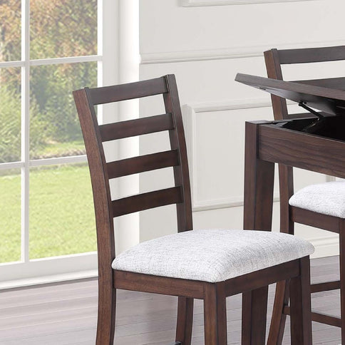 Ladder Back Design Counter Height Dining Chairs (Set of 2) - Walnut