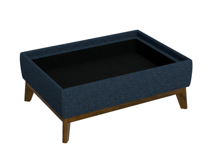 Reversible Tray Ottoman - Blue