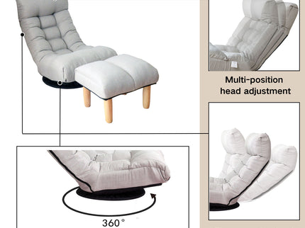 Adjustable Japanese Reclining Floor Chair Sofa With Metal Frame For Living Room