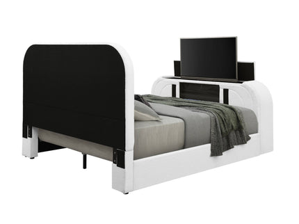 Shelyn - Bed With LED, TV Stand, Fireplace & Bluetooth