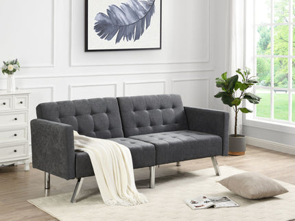 Futon Sofa Bed Convertible Folding Lounge Couch, Armrests