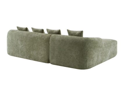 Modular L-Shape Sectional Sofa With Curved Chaise