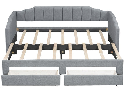 Extendable Daybed With LED Light And 2 Storage Drawers