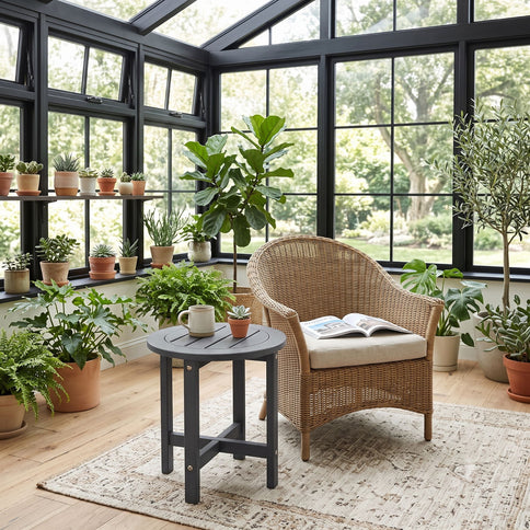 Round Outdoor Side Table