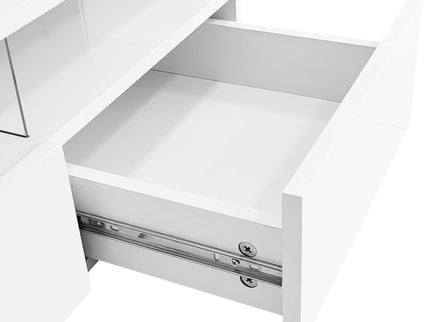 Lift Top Coffee Table With 2 Drawers, Hidden Space And LED Lights For Living Room