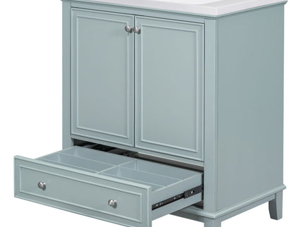 Modern Bathroom Vanity With Sink Combo, Multi Functional Cabinet With Doors And Drawer