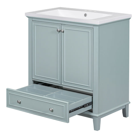 Modern Bathroom Vanity With Sink Combo, Multi Functional Cabinet With Doors And Drawer