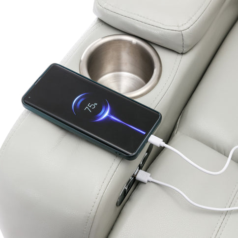 Power Motion Recliner Electric Power Recliner With USB Charging Port, Hidden Arm Storage, Convenient Cup Holder And tooth Speaker