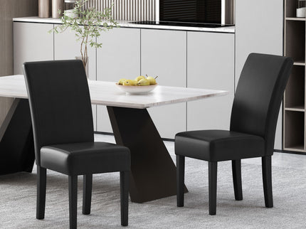 Contemporary Dining Chair With Rubberwood Legs (Set of 2)
