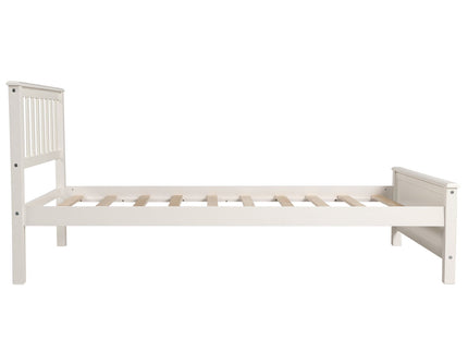 Platform Bed With Headboard, Footboard And Wood Slat Support
