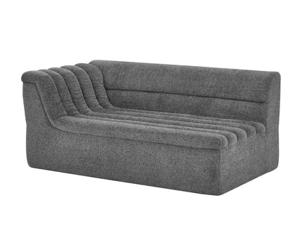 Upholstered L-Shaped Modular Sectional Sofa With Chaise, Wave-Shaped Armrest
