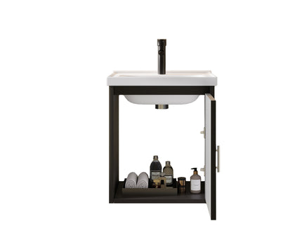 Floating Bathroom Vanity Combo, Wall Mounted Cabinet With Sink & Soft Close Doors For Small Bathrooms