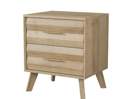 Medieval Double Drawer Bedside Table
