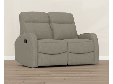 Manual Reclining Loveseat With Dual Seating Support For Living Room