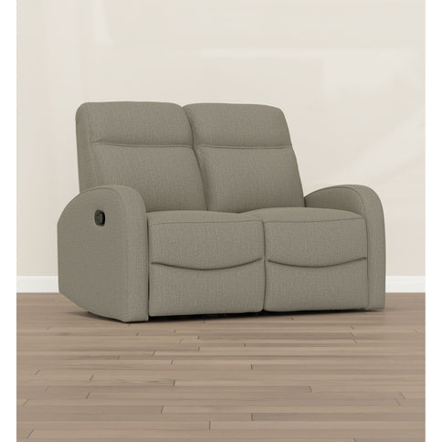 Manual Reclining Loveseat With Dual Seating Support For Living Room