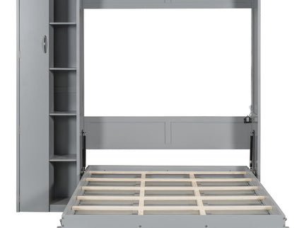 Murphy Wall Bed With Shelves, Wardrobe And LED Lights