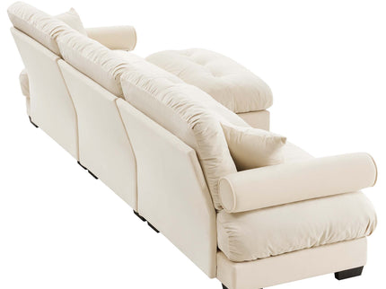 Super Comfort Oversized Modular Sectional Sofa With Movable Ottoman