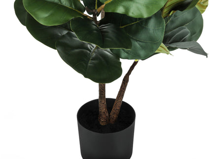 49" Tall, Artificial Plant, Fiddle Tree, Indoor, Faux, Fake, Floor, Greenery, Potted, Real Touch, Decorative - Green / Black