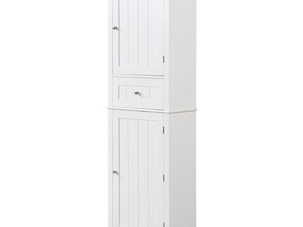 Tall Freestanding Bathroom Storage Cabinet With Drawer And Adjustable Shelf