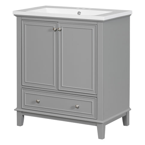 Modern Bathroom Vanity With Sink Combo, Multi Functional Cabinet With Doors And Drawer