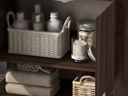 Modern Bathroom Vanity With Rectangle Ceramic Sink, Soft Closing Doors