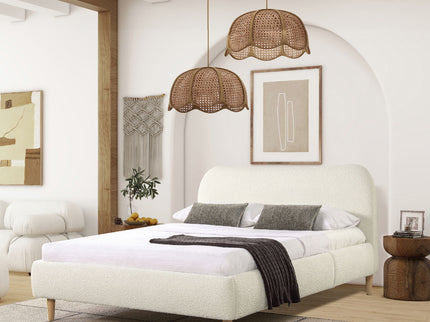 Roman - Curved Headboard Upholstered Platform Bed