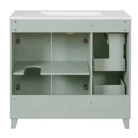 Bathroom Vanity With Sink, Soft Close Doors, Adjustable Shelves