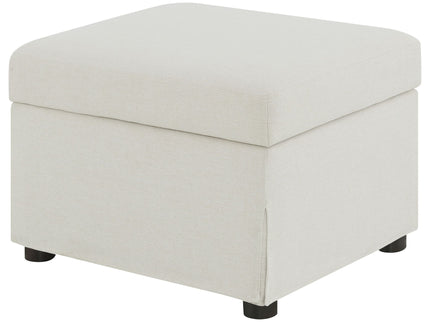 Merced - Upholstered Hydraulic Lift Top Storage Ottoman - Beige