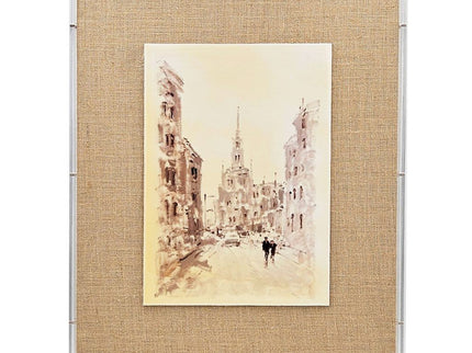 European Cities Watercolor Framed Prints (Set of 2) - Brown